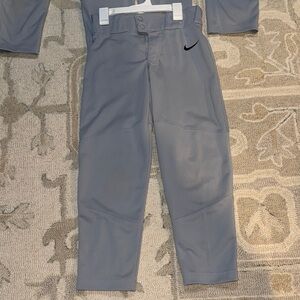 Nike Boys Gray Performance Baseball Pants